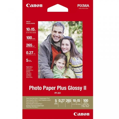 Фотохартия Canon Photo Paper Plus Glossy II PP-201, 5x5 инча, 20 листа