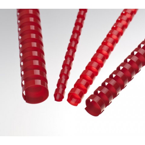 Renz Пластични гребени, US-стъпка, Ø= 10 mm, червени, кръгли, 21 ринга