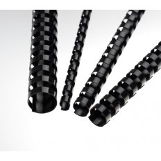 Renz Пластични гребени, US-стъпка, Ø= 6 mm, черни, кръгли, 21 ринга