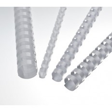 Renz Пластични гребени, US-стъпка, Ø= 6 mm, бели, кръгли, 21 ринга
