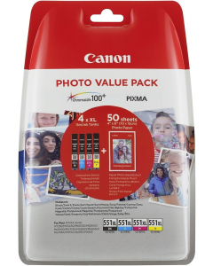 Canon CLI-551XL C/M/Y/BK Photo Value Pack