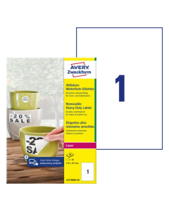 Avery Label 210x297mm weatherproof removableLC